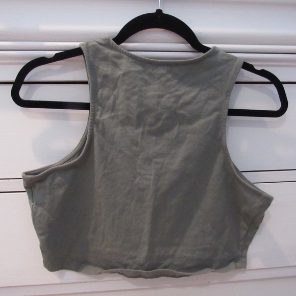 Green Razorback Crop Top Tank - Picture 3 of 3